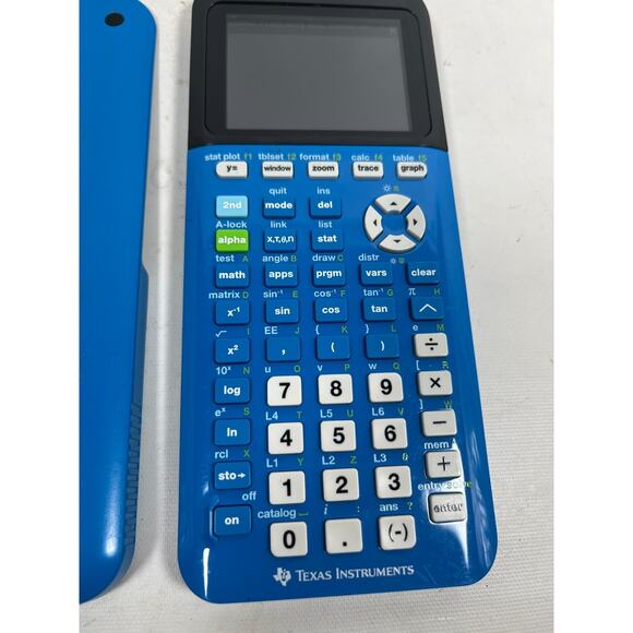 Texas Instruments TI-84 Plus CE Graphing Calculator Tested WITH Case Cable Blue - Picture 2 of 5